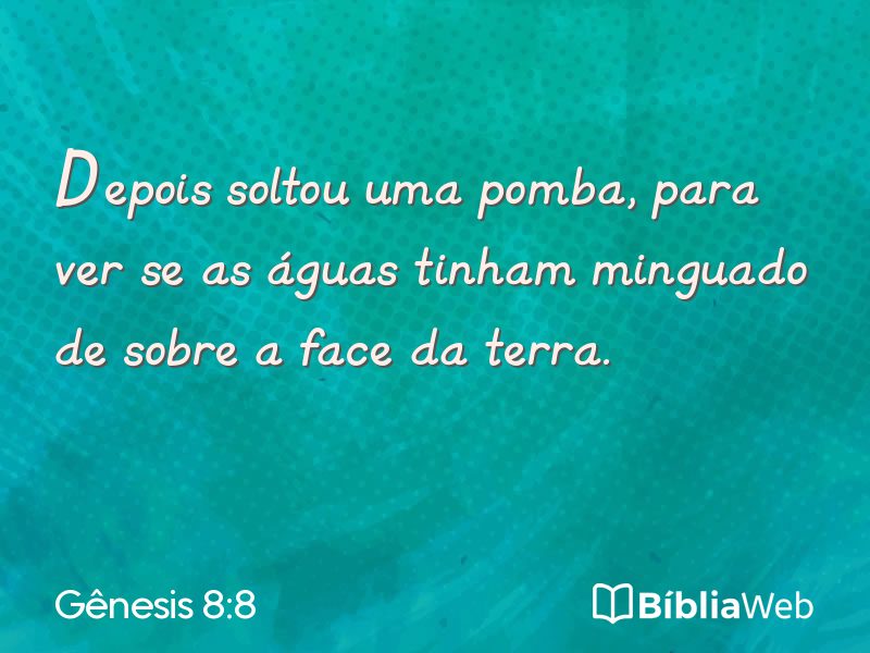 Gênesis 8:8 em imagem para compartilhar