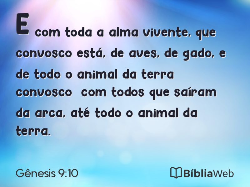 Gênesis 9:10 em imagem para compartilhar