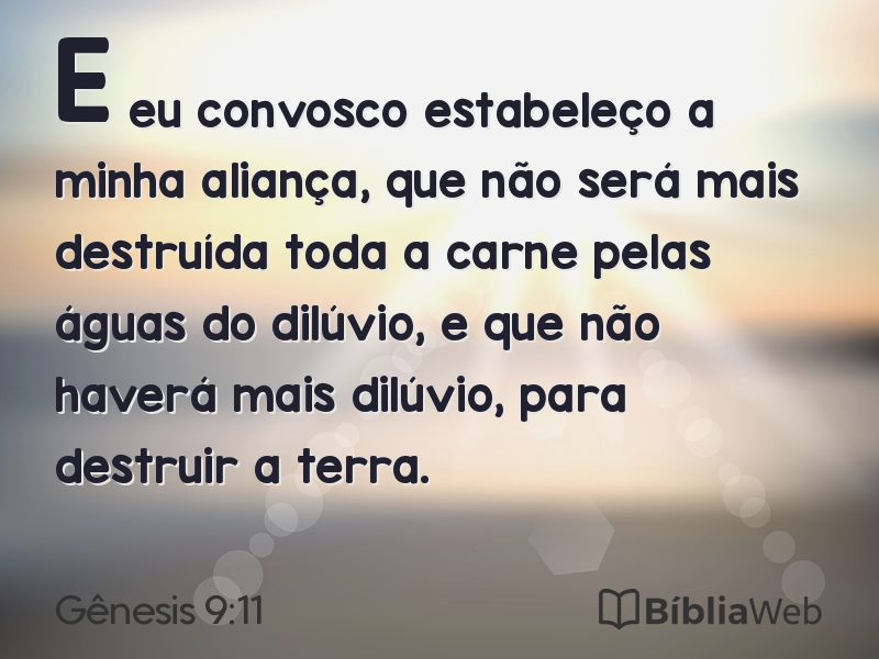 Gênesis 9:11 em imagem para compartilhar