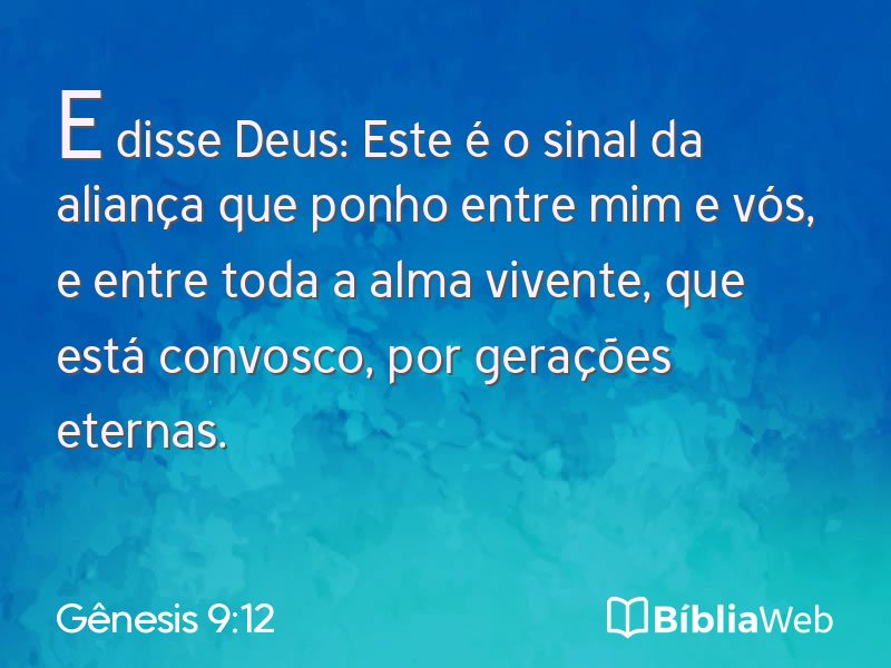 Gênesis 9:12 em imagem para compartilhar