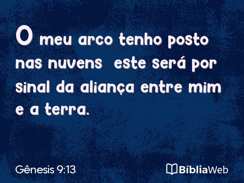 Gênesis 9:13 em imagem para compartilhar