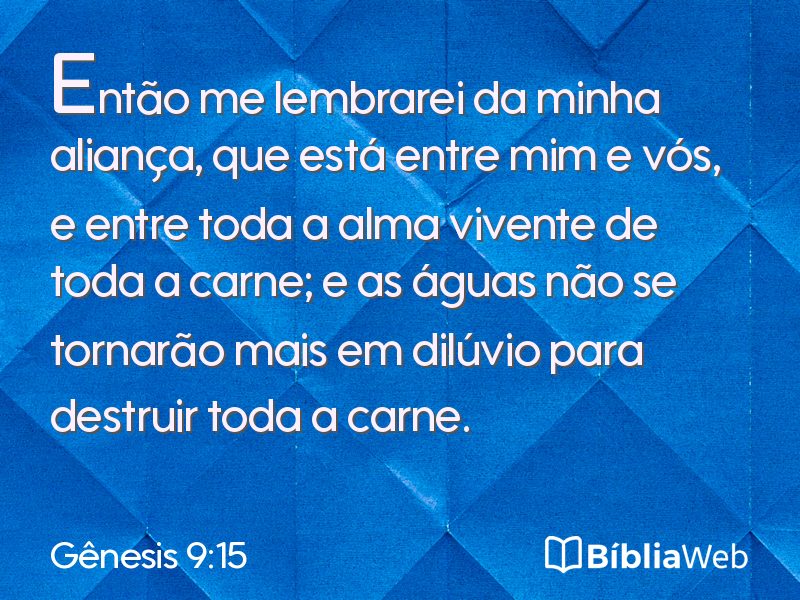 Gênesis 9:15 em imagem para compartilhar