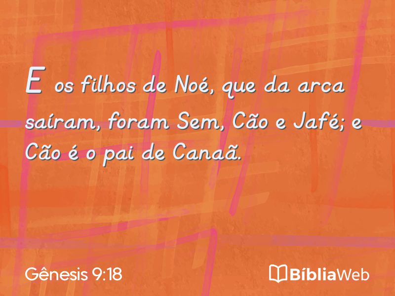 Gênesis 9:18 em imagem para compartilhar