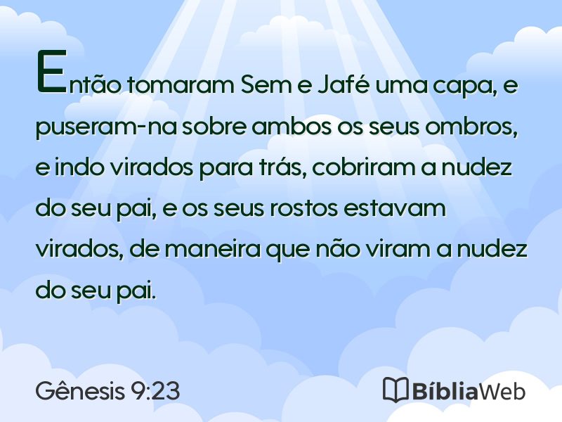 Gênesis 9:23 em imagem para compartilhar