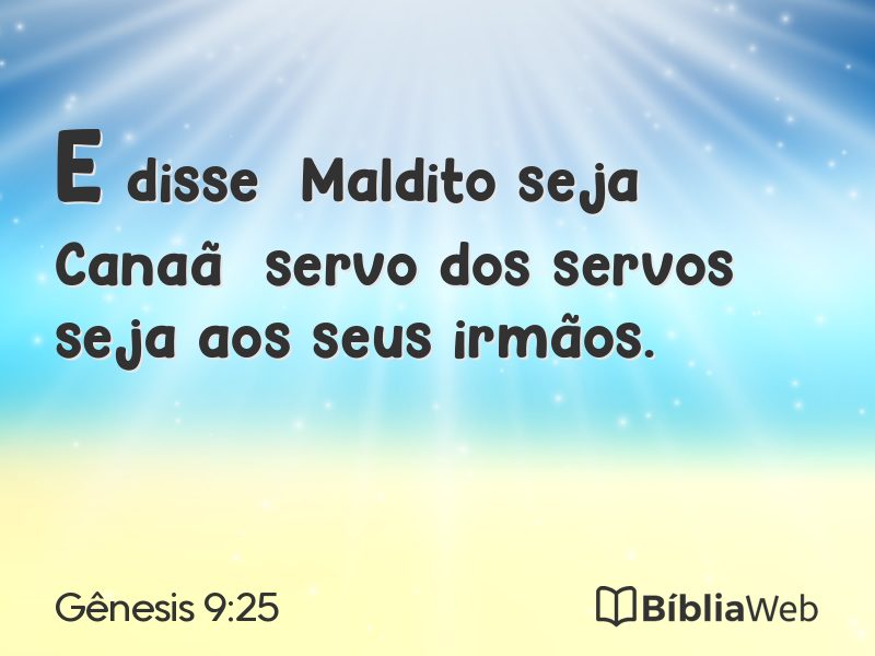 Gênesis 9:25 em imagem para compartilhar