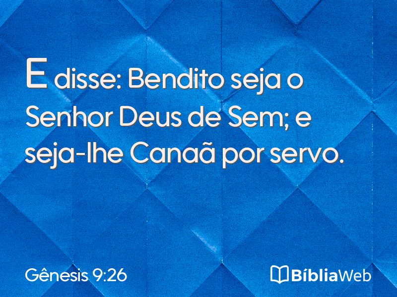 Gênesis 9:26 em imagem para compartilhar