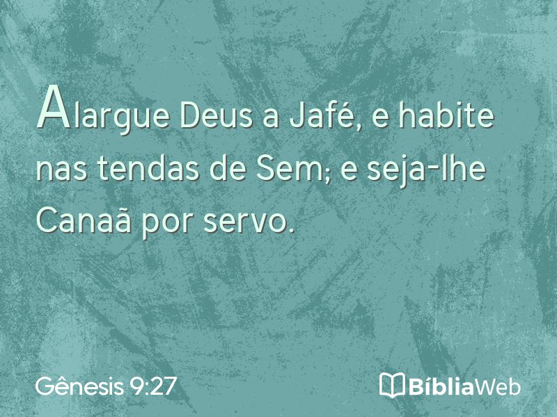 Gênesis 9:27 em imagem para compartilhar