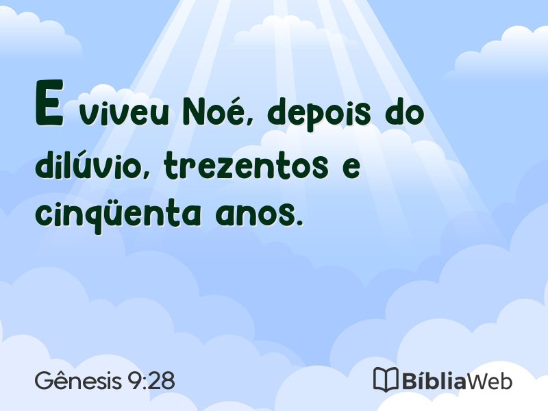 Gênesis 9:28 em imagem para compartilhar