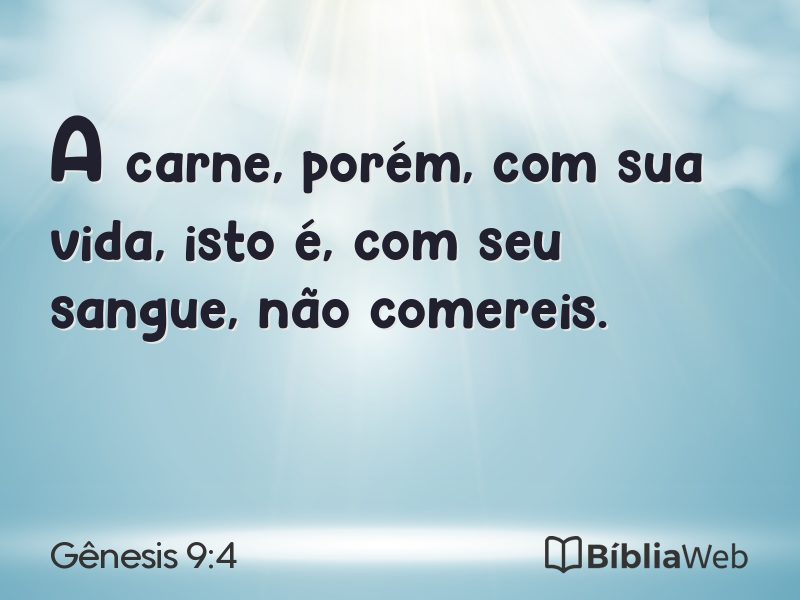 Gênesis 9:4 em imagem para compartilhar