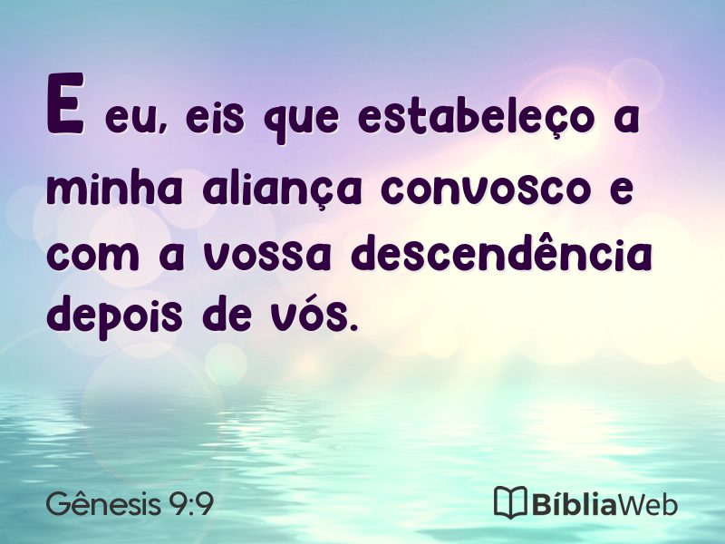 Gênesis 9:9 em imagem para compartilhar