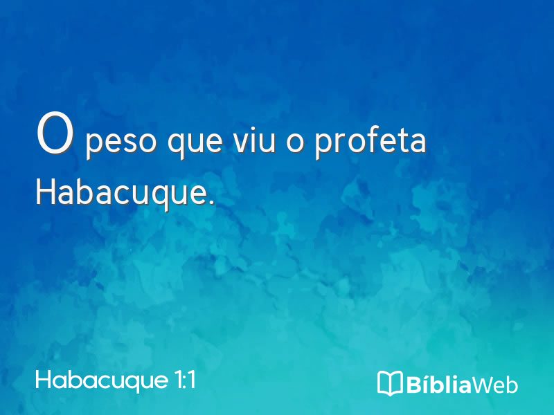 Habacuque 1:1 em imagem para compartilhar