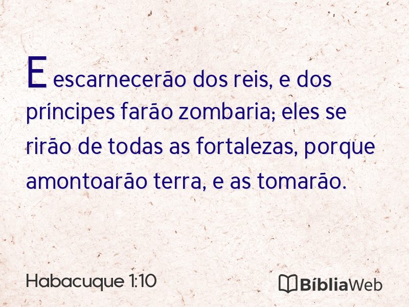 Habacuque 1:10 em imagem para compartilhar