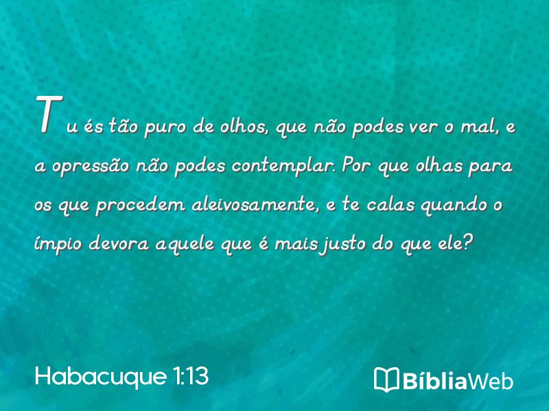 Habacuque 1:13 em imagem para compartilhar