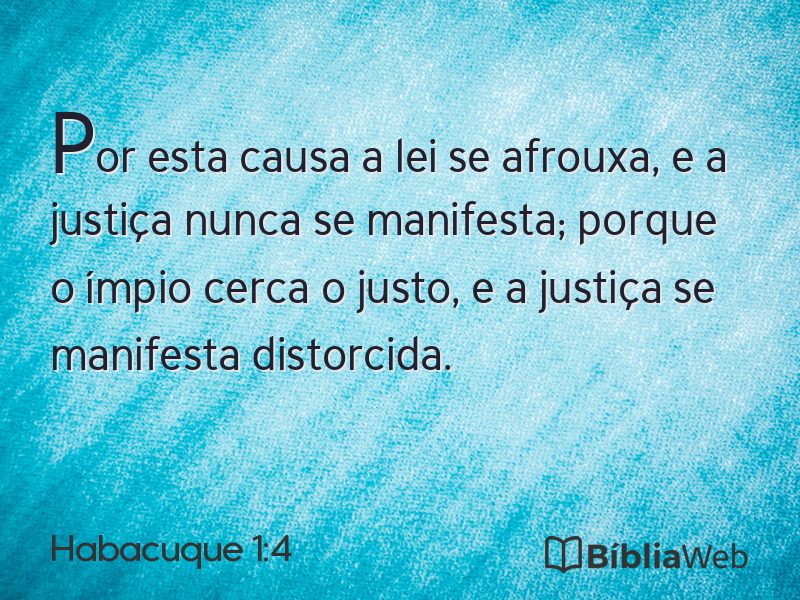 Habacuque 1:4 em imagem para compartilhar