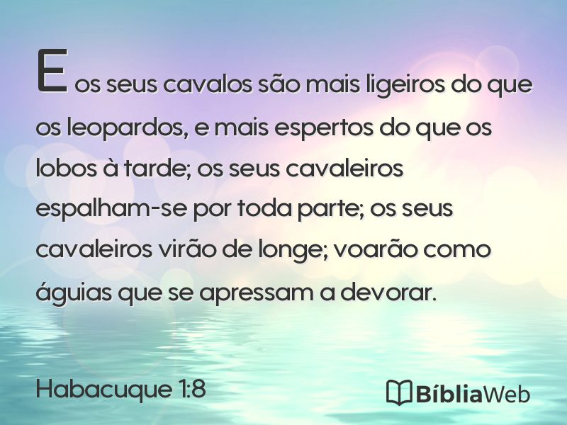 Habacuque 1:8 em imagem para compartilhar
