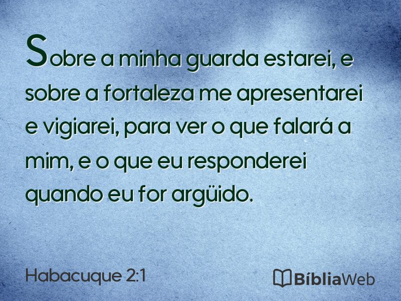 Habacuque 2:1 em imagem para compartilhar