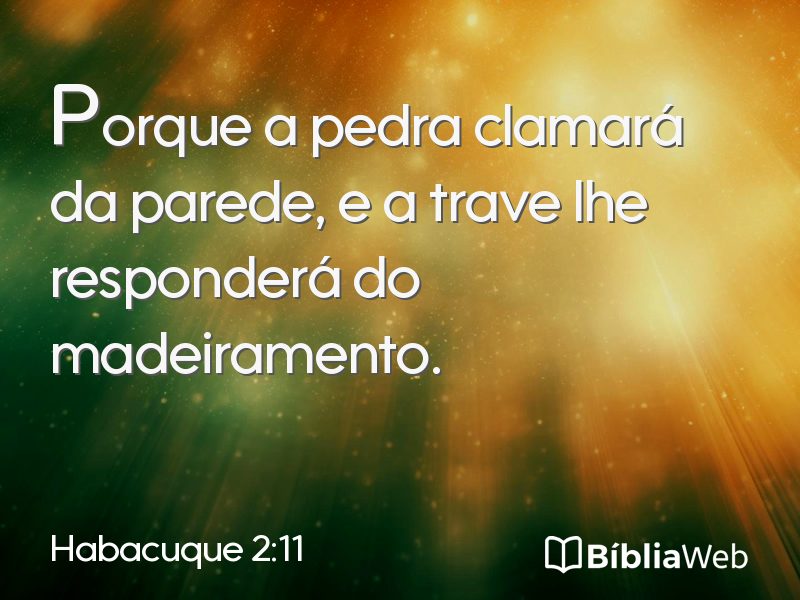 Habacuque 2:11 em imagem para compartilhar
