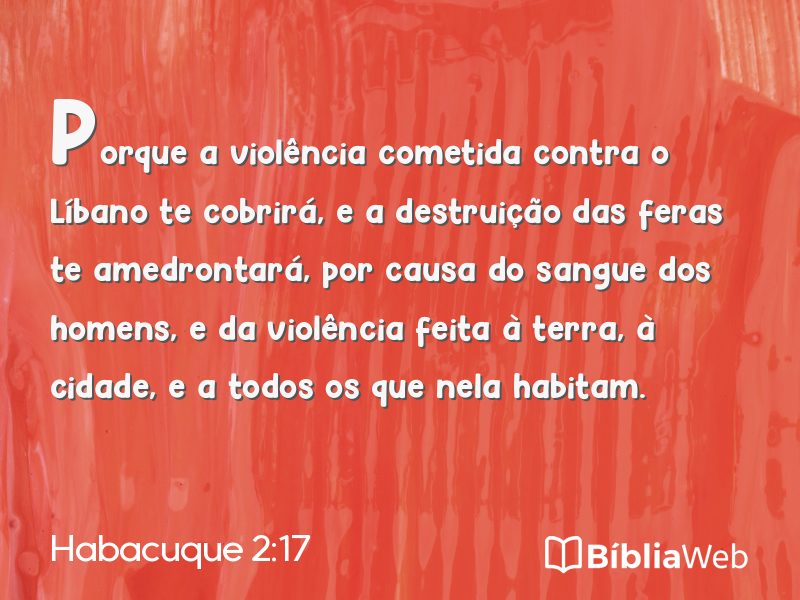 Habacuque 2:17 em imagem para compartilhar