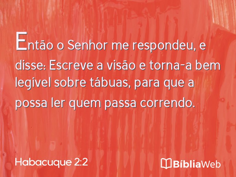 Habacuque 2:2 em imagem para compartilhar