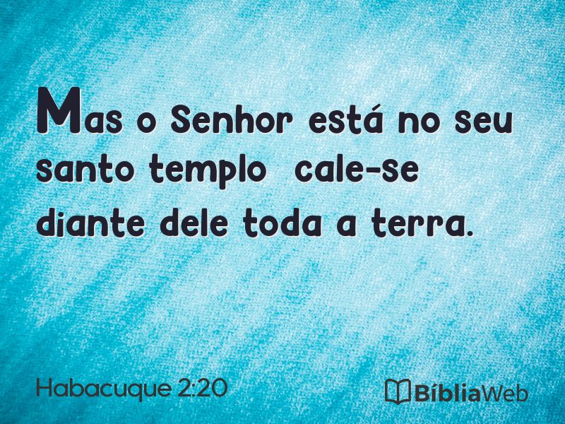 Habacuque 2:20 em imagem para compartilhar