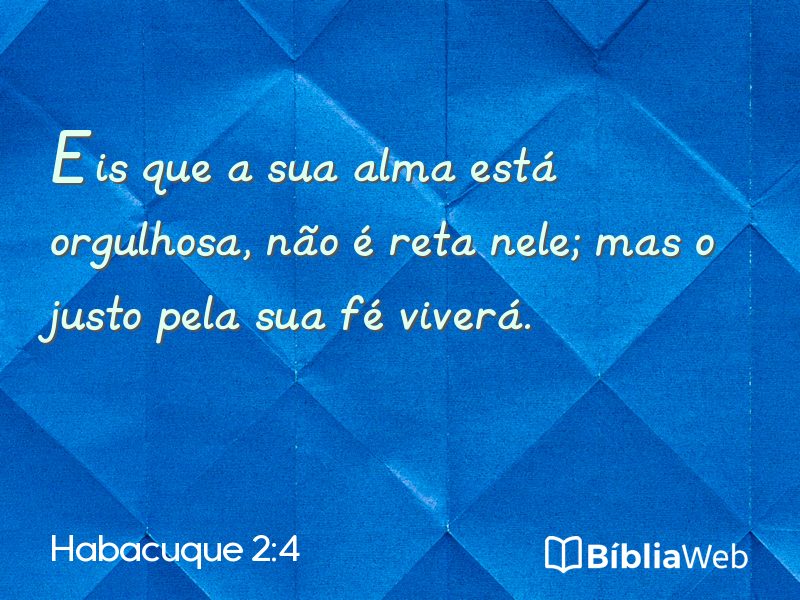 Habacuque 2:4 em imagem para compartilhar