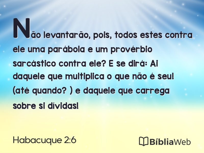 Habacuque 2:6 em imagem para compartilhar