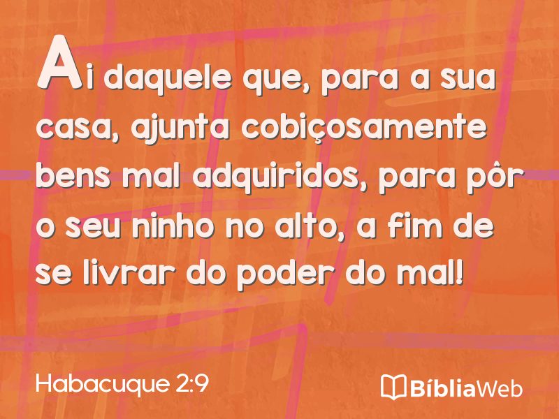 Habacuque 2:9 em imagem para compartilhar
