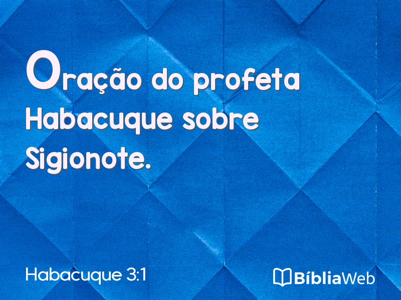 Habacuque 3:1 em imagem para compartilhar