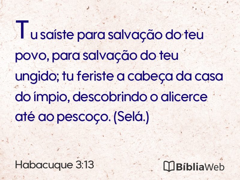 Habacuque 3:13 em imagem para compartilhar