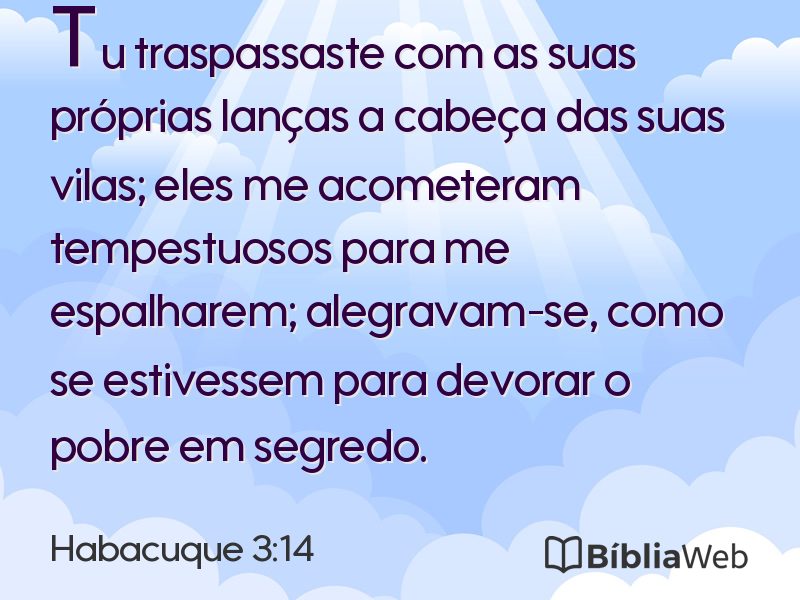 Habacuque 3:14 em imagem para compartilhar