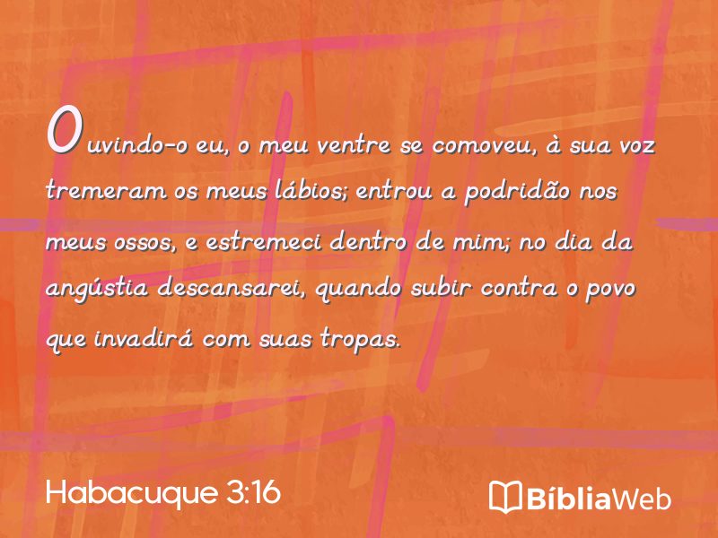 Habacuque 3:16 em imagem para compartilhar