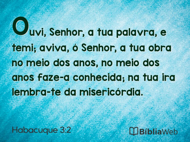 Habacuque 3:2 em imagem para compartilhar