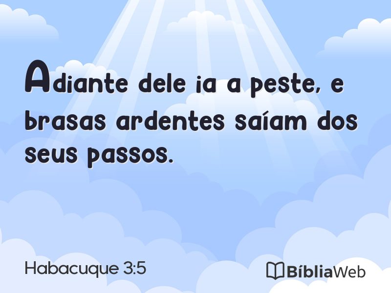 Habacuque 3:5 em imagem para compartilhar
