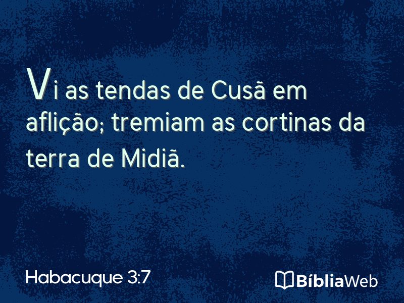 Habacuque 3:7 em imagem para compartilhar