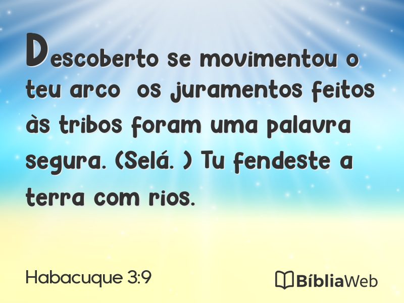 Habacuque 3:9 em imagem para compartilhar