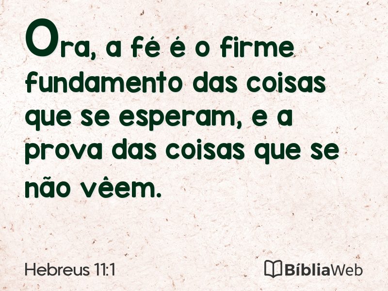 Hebreus 11:1 em imagem para compartilhar