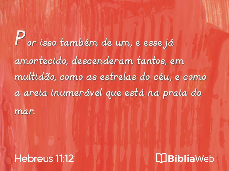 Hebreus 11:12 em imagem para compartilhar