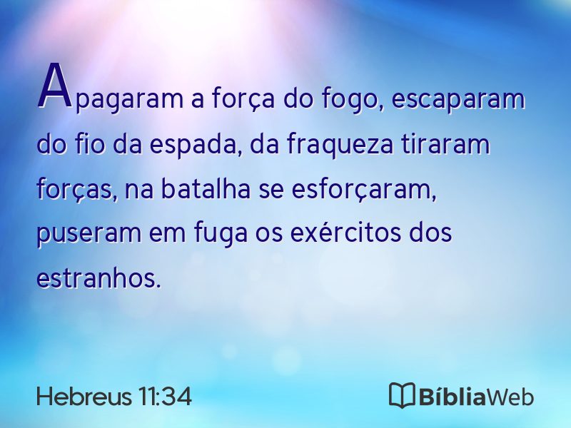 Hebreus 11:34 em imagem para compartilhar
