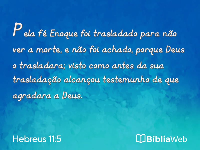 Hebreus 11:5 em imagem para compartilhar