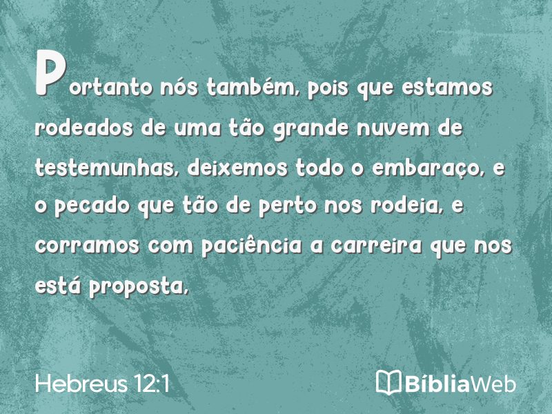 Hebreus 12:1 em imagem para compartilhar