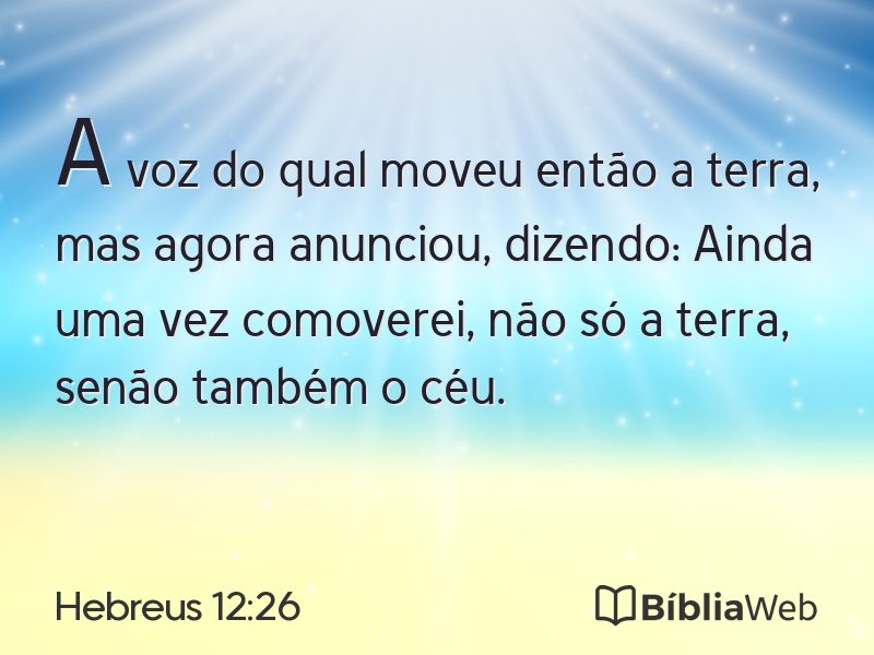 Hebreus 12:26 em imagem para compartilhar