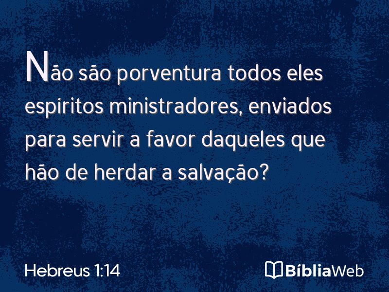 Hebreus 1:14 em imagem para compartilhar