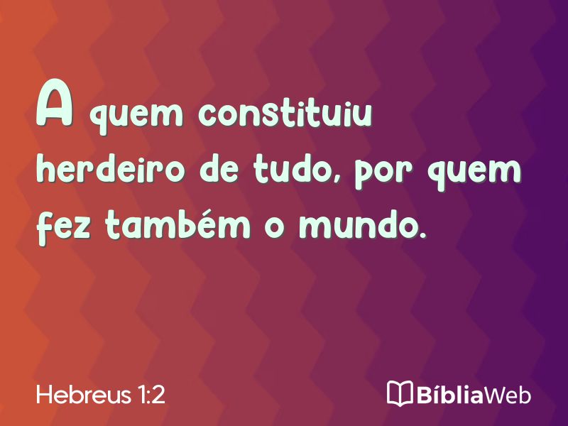 Hebreus 1:2 em imagem para compartilhar