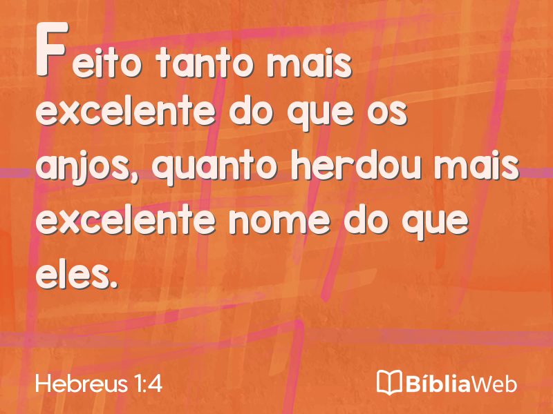 Hebreus 1:4 em imagem para compartilhar