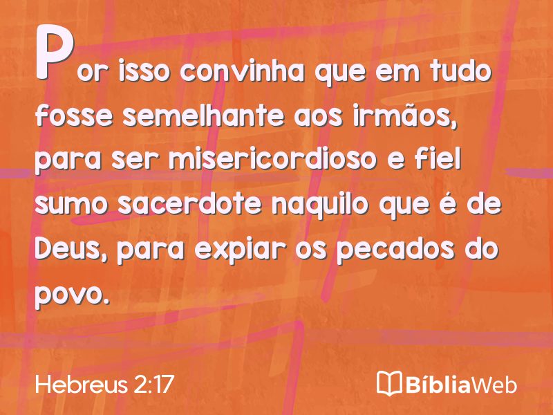 Hebreus 2:17 em imagem para compartilhar