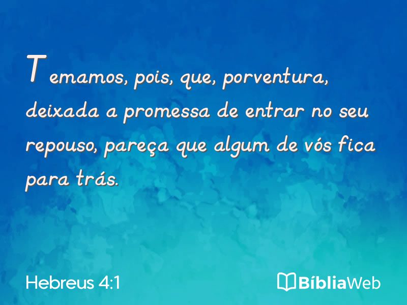 Hebreus 4:1 em imagem para compartilhar