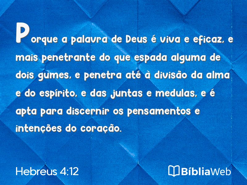 Hebreus 4:12 em imagem para compartilhar