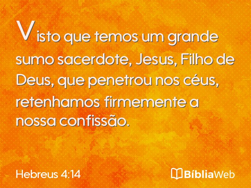Hebreus 4:14 em imagem para compartilhar