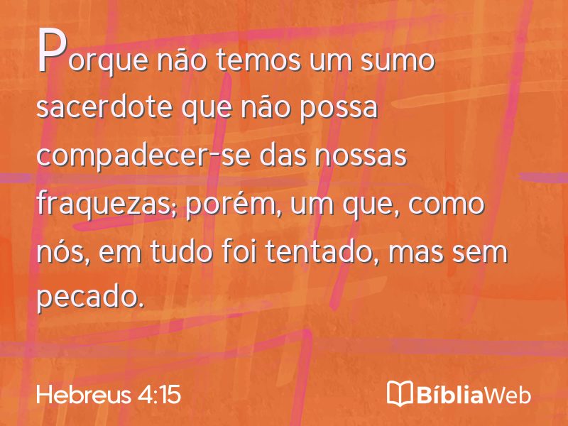 Hebreus 4:15 em imagem para compartilhar