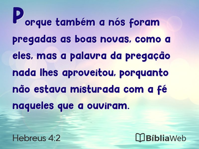 Hebreus 4:2 em imagem para compartilhar